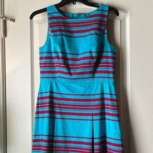 Talbots Blue & Red Stripe Dress